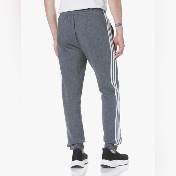 Adidas Grey Essentials 3 Stripe Jogger Mens Size 2XL - Picture 4 of 12